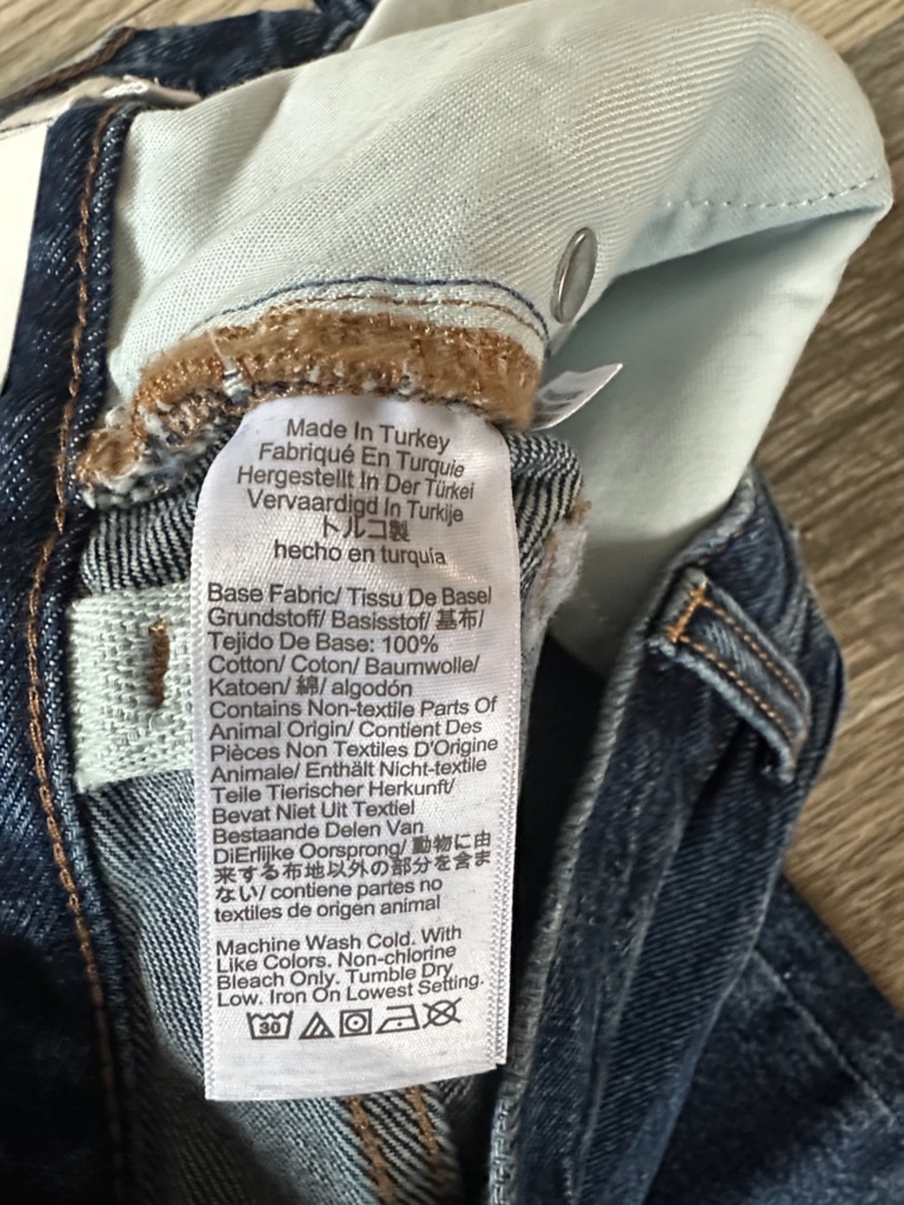 Madewell NWT the tall longline Straight-Leg Jeans button fly women's size 23T - Picture 9 of 15